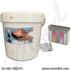 WATER PH- 25 KG Correttore Granulare per la riduzione del valore di pH in piscina + Test Lovibond Pastiglie pH e cloro