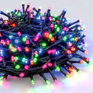 Catena luci natalizie 320 nano bean led luce fredda uso int/est 16 m