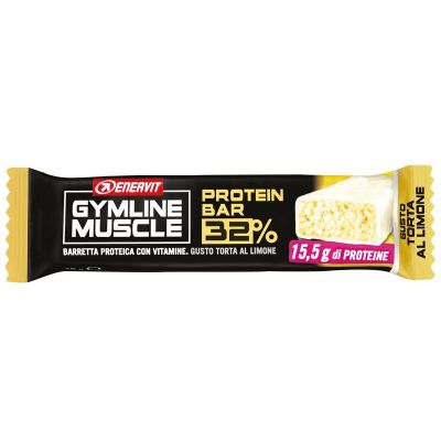 Enervit Gymline Protein Bar 32%, gusto Torta al Limone - Barretta Proteica 48 g mix di vitamine - scadenza 23/11/2024