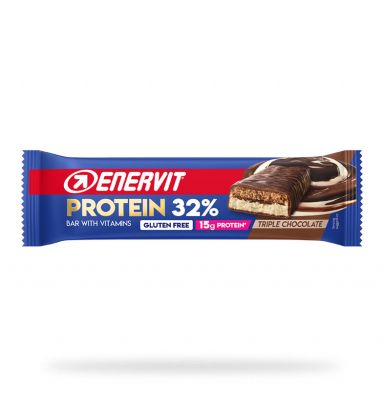 Enervit Protein Bar 32% - 15 g protein Triple Chocolate - Barretta proteica - scadenza 02/11/2024
