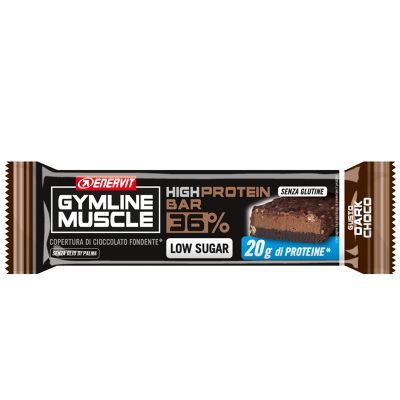 Enervit Gymline High Protein Bar 36% Dark Choco - Barretta proteica 55g cioccolato fondente - scadenza 11/12/2024