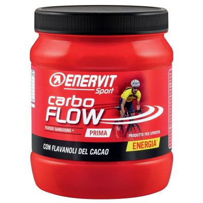 ENERVIT CARBO FLOW in Barattolo da 400g gusto CACAO - Energetico a base di carboidrati - scadenza 01/12/2024