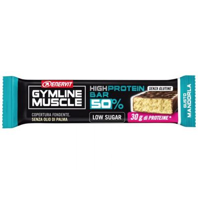 Enervit Gymline High Protein Bar 50% Mandorla Senza Glutine 60G - Barretta con proteine e vitamine - scadenza 29/11/2024