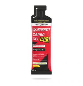 Enervit Carbo Gel C2:1 PRO Limone con Sodio - Gel monodose da 60 ml