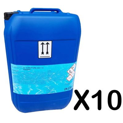 Brenntag CL-EAN PURE BIO 250 KG - Kit con 10 taniche da 25 kg di ipoclorito di sodio biocida al 15%