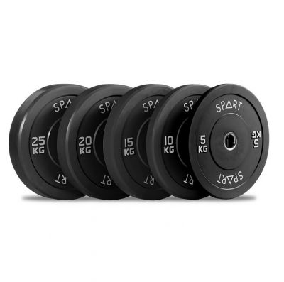 Spart Fitness Black Bumper Plate Ø45 cm - Weight 15 kg